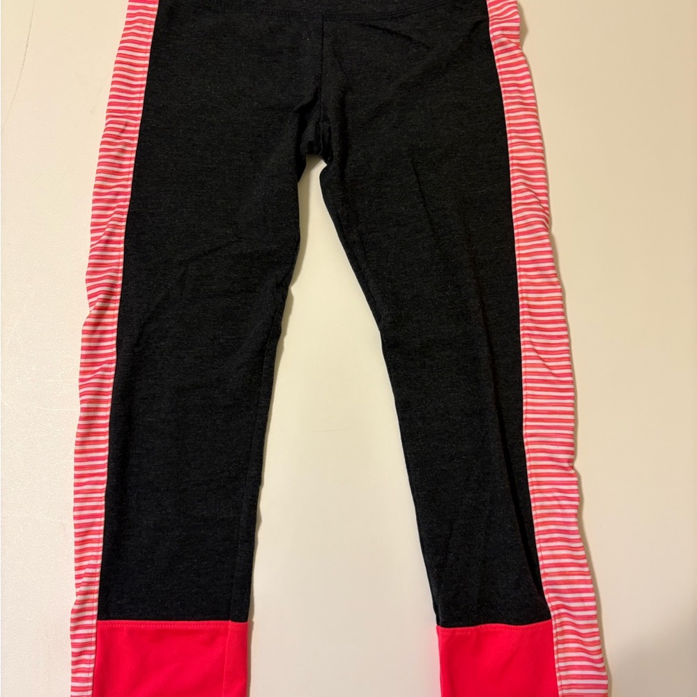 SO Black Leggings with Red and Pink Accents